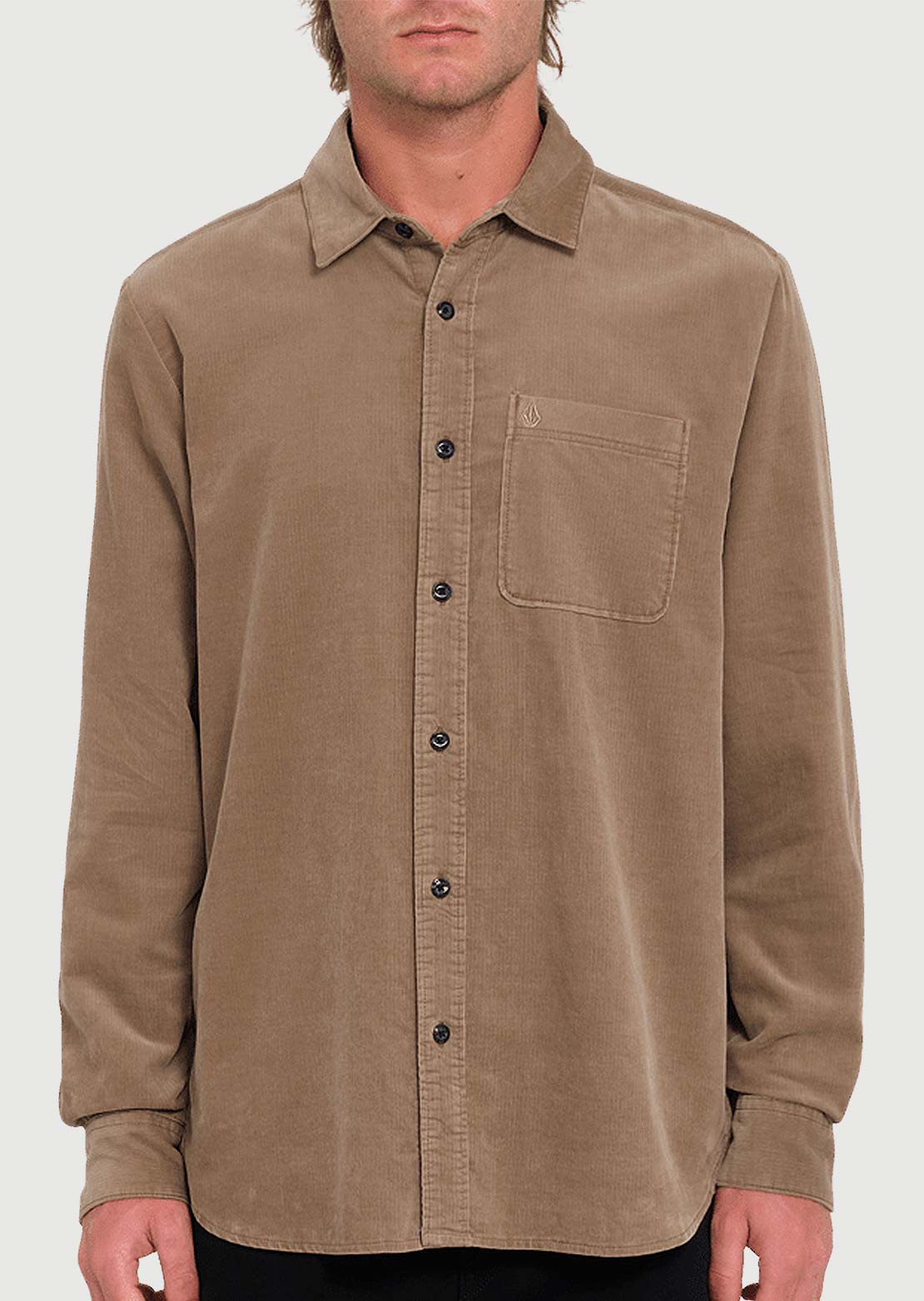 Volcom Men&#39;s Zander Button Up Shirts Teak