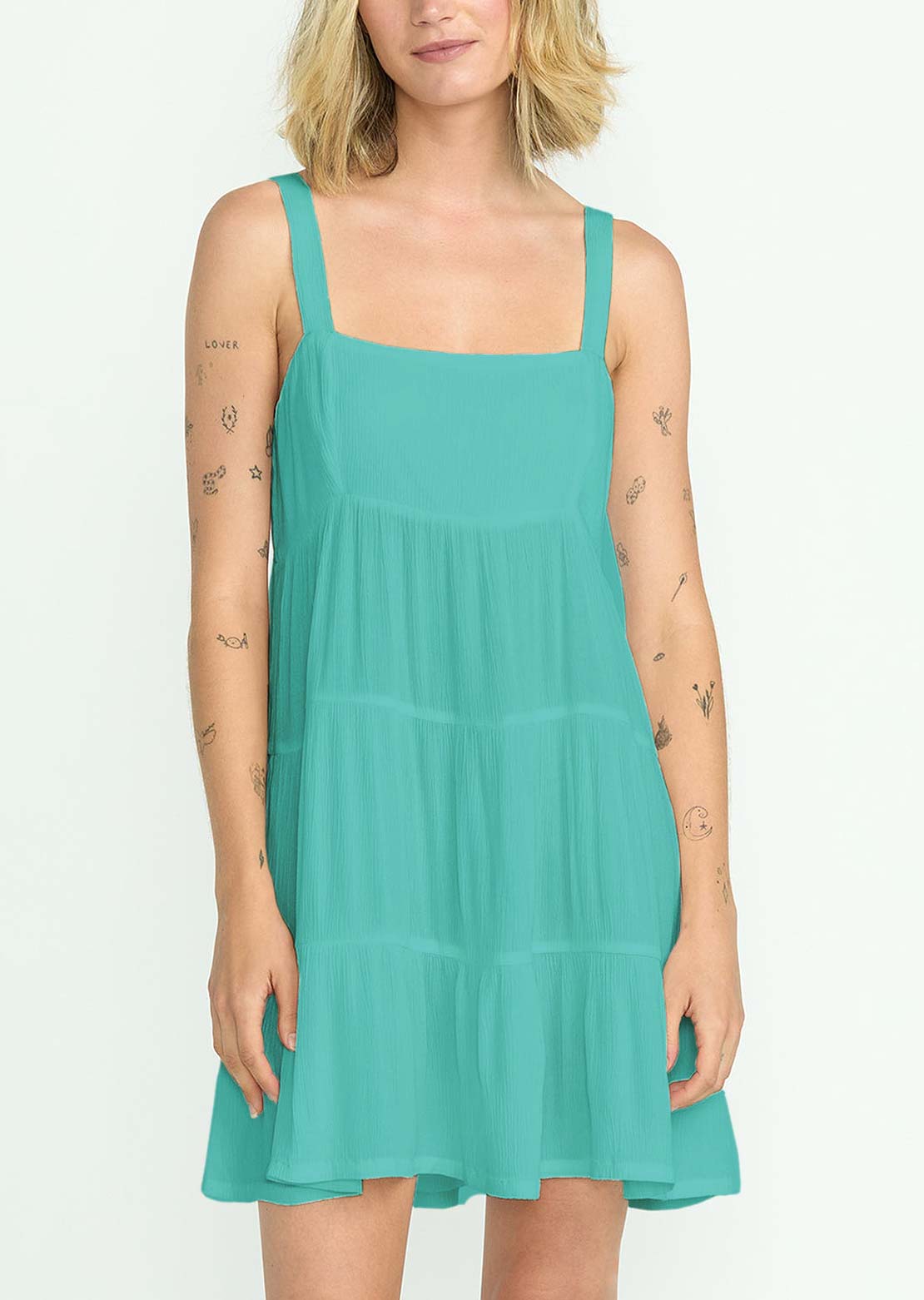 Volcom Women's Beachmoonstone Dress Stormy Blue