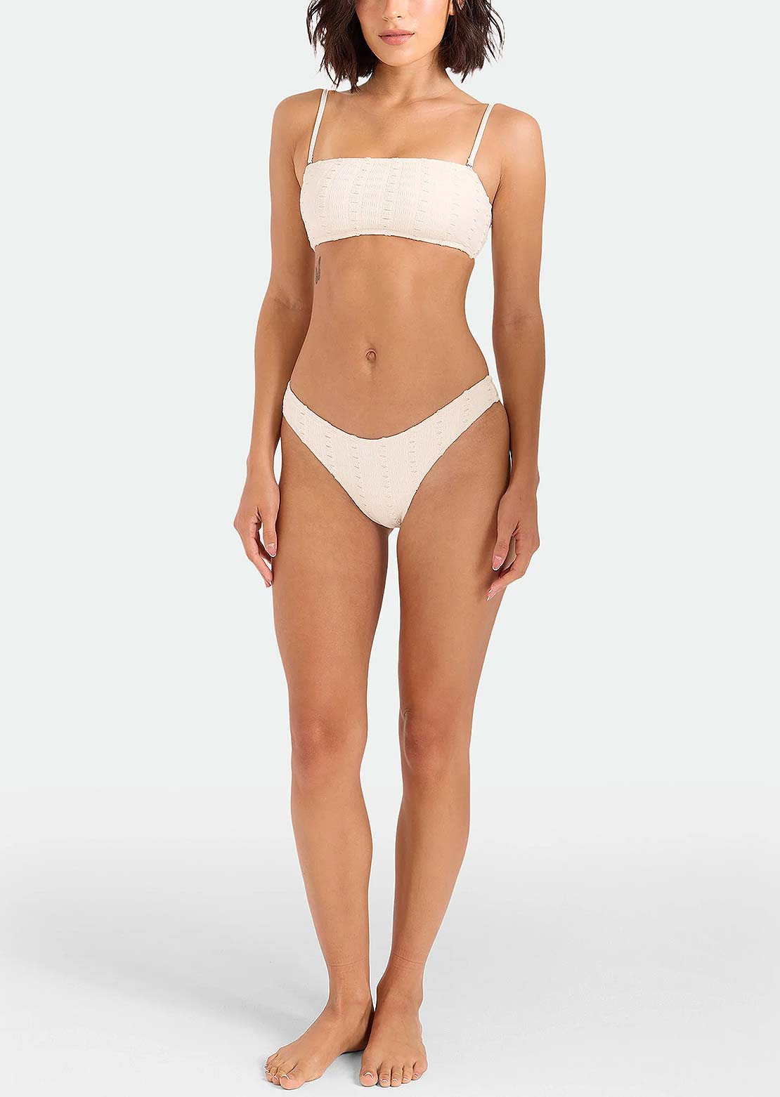 Volcom Women's Coco Low Tide 90s V Bottom Skimpy White Sand
