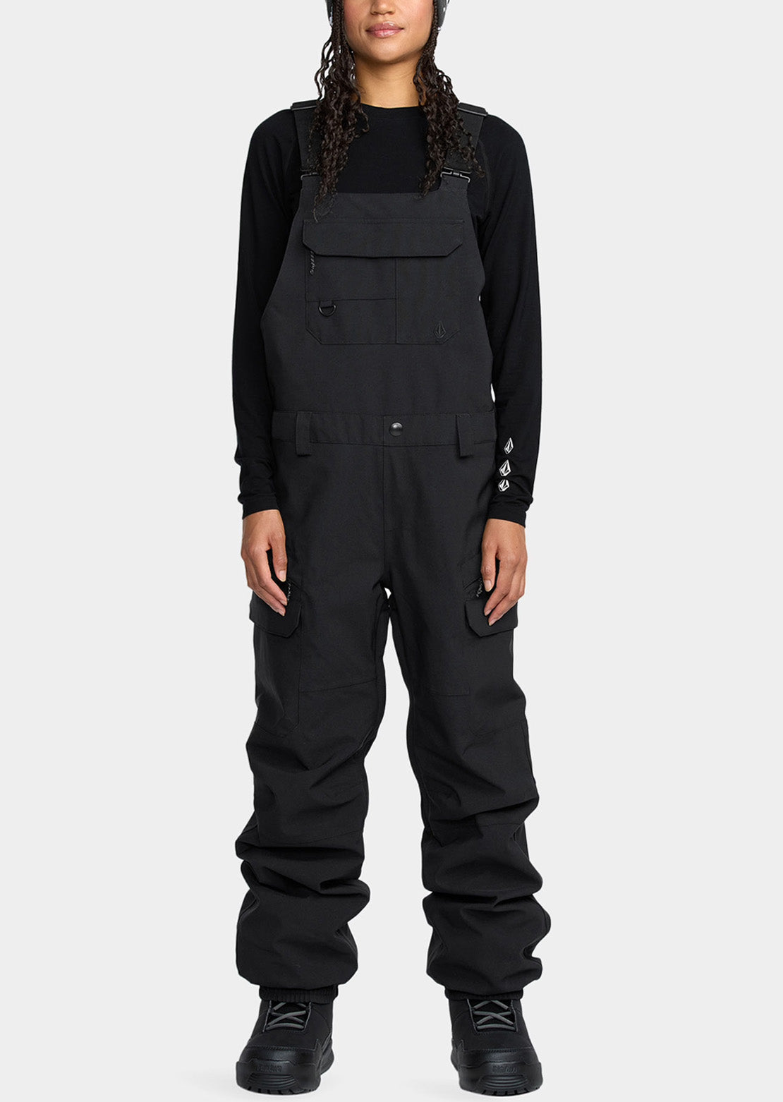 Volcom Women's Creston 3D Stretch Bib Overall Pants Black