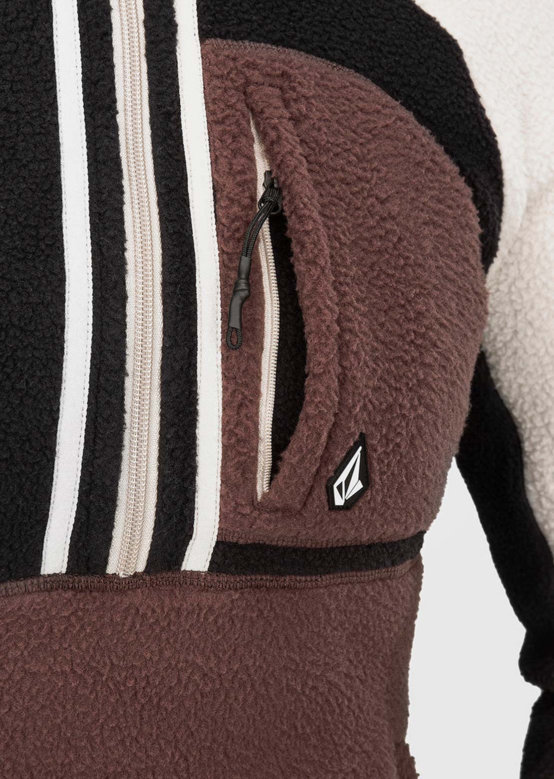 Volcom Women&#39;s Demi Half Zip Jacket Mahogany