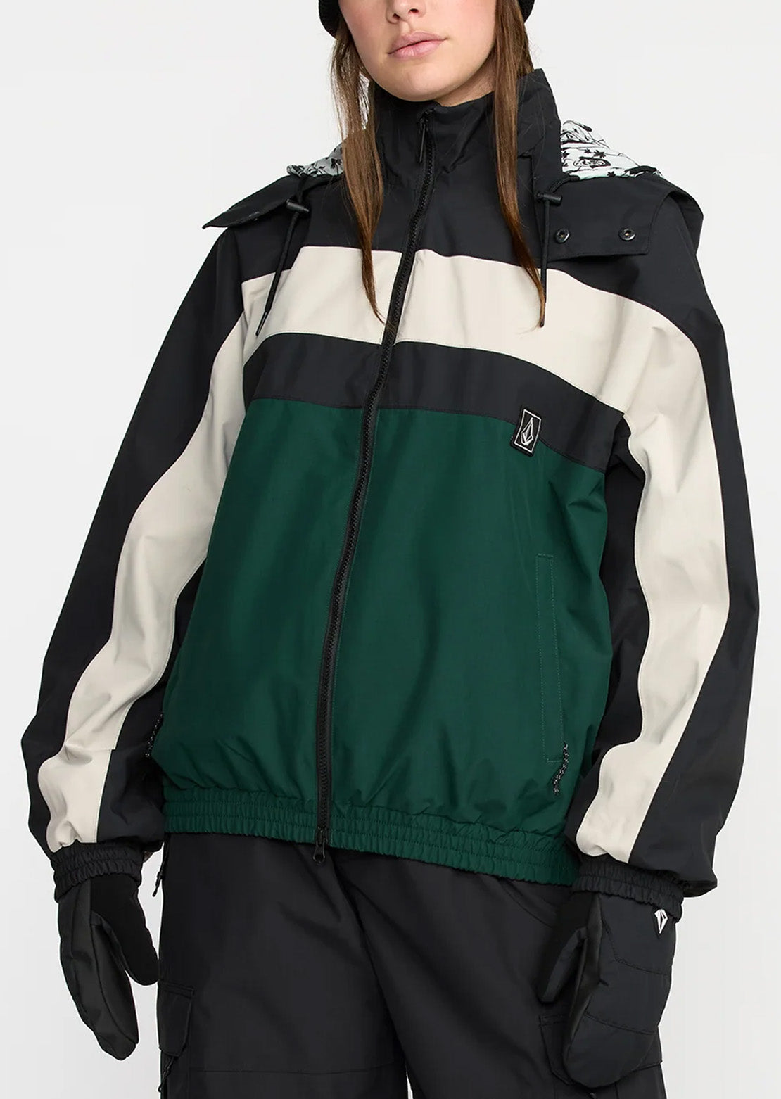 Volcom Women's DLM Jacket Black Green