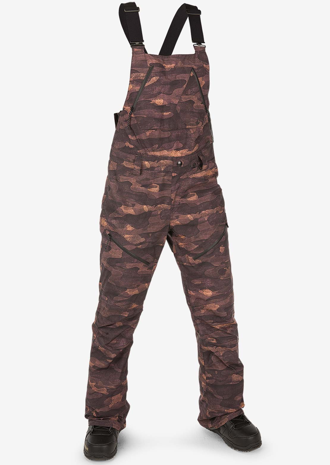Volcom Women's Elm Stretch Gore Bib Overall Dusk Camo