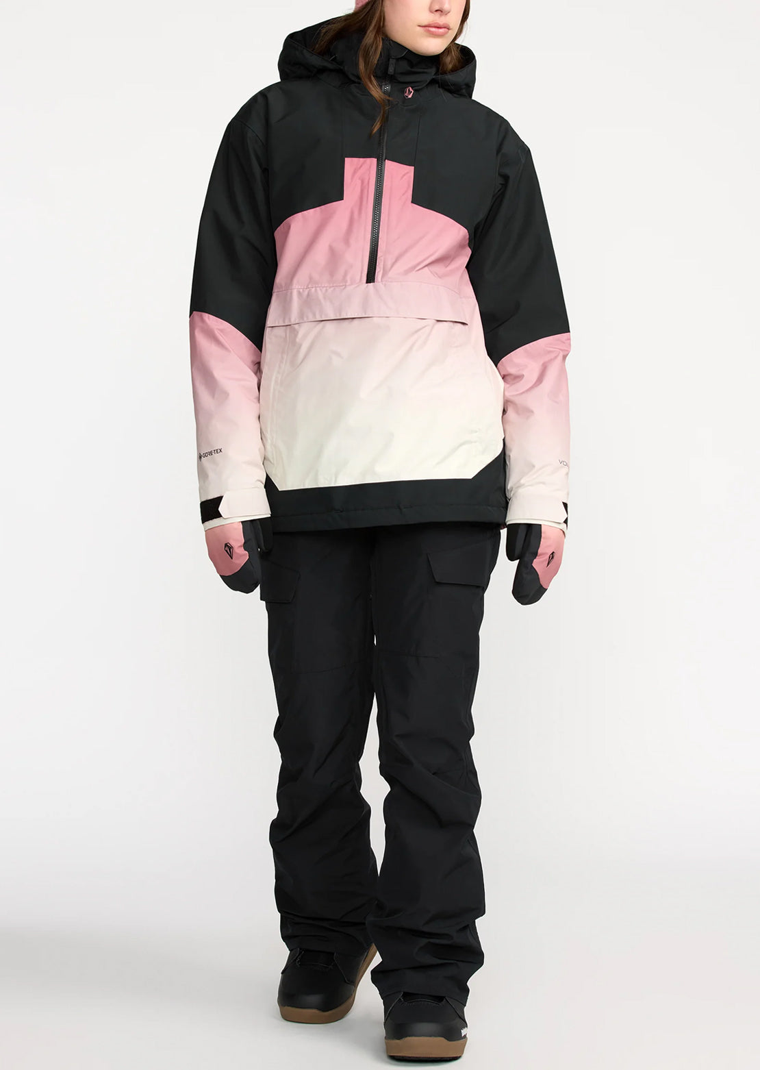 Volcom Women's Fern Insulated Gore Pullover Jacket Mesa Rose