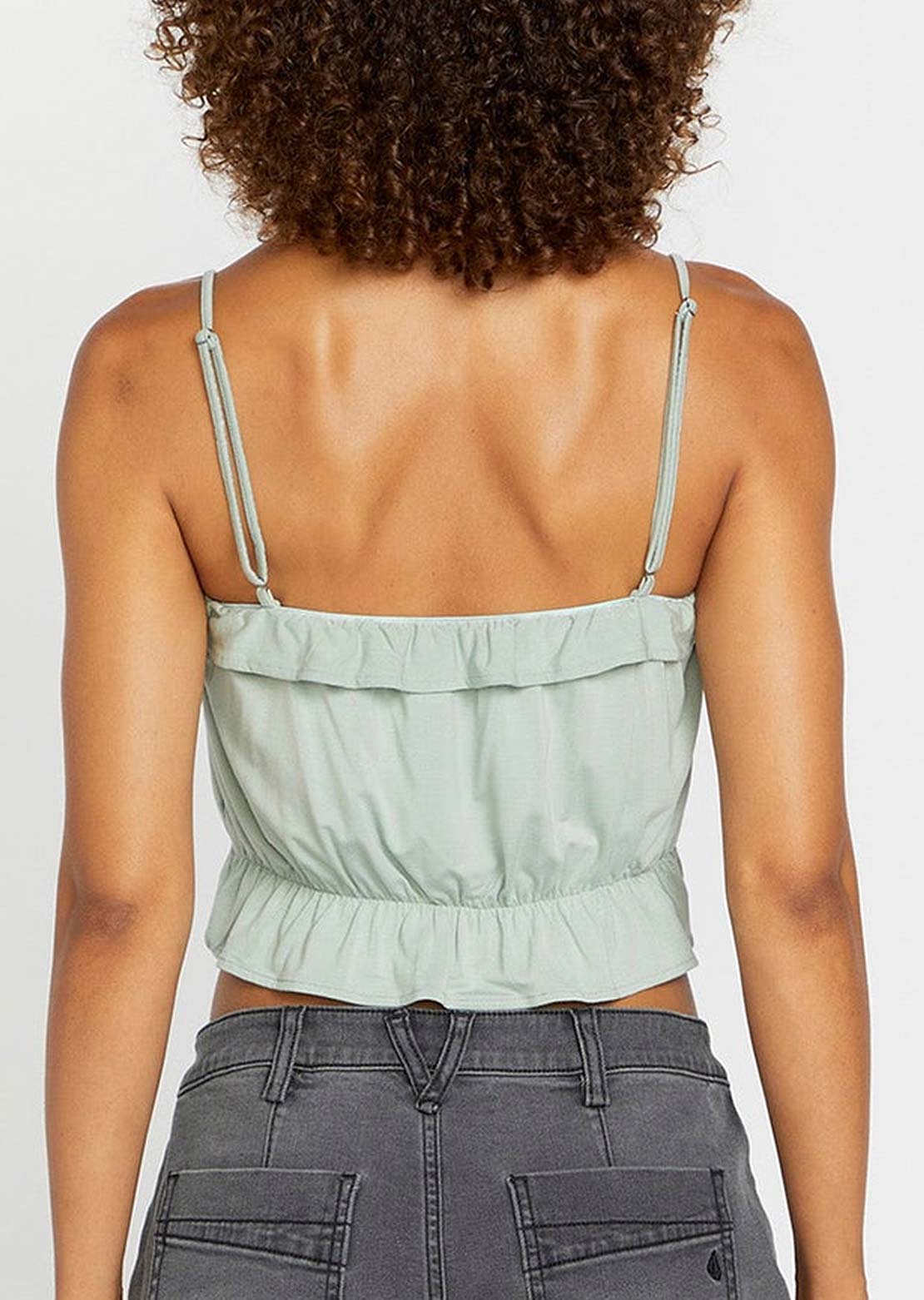 Volcom Women&#39;s Glowing Up Cami Top Sea Glass