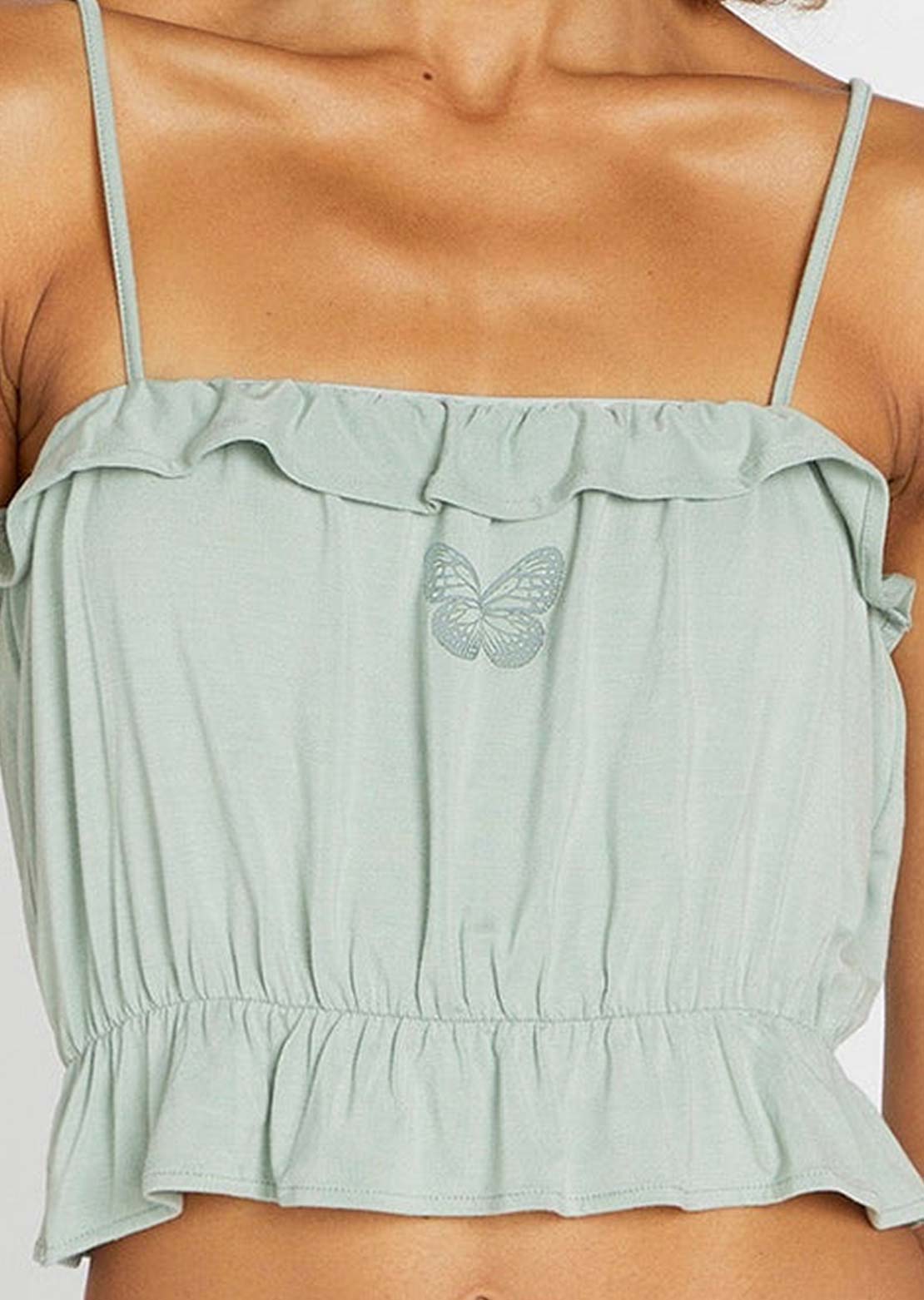 Volcom Women&#39;s Glowing Up Cami Top Sea Glass