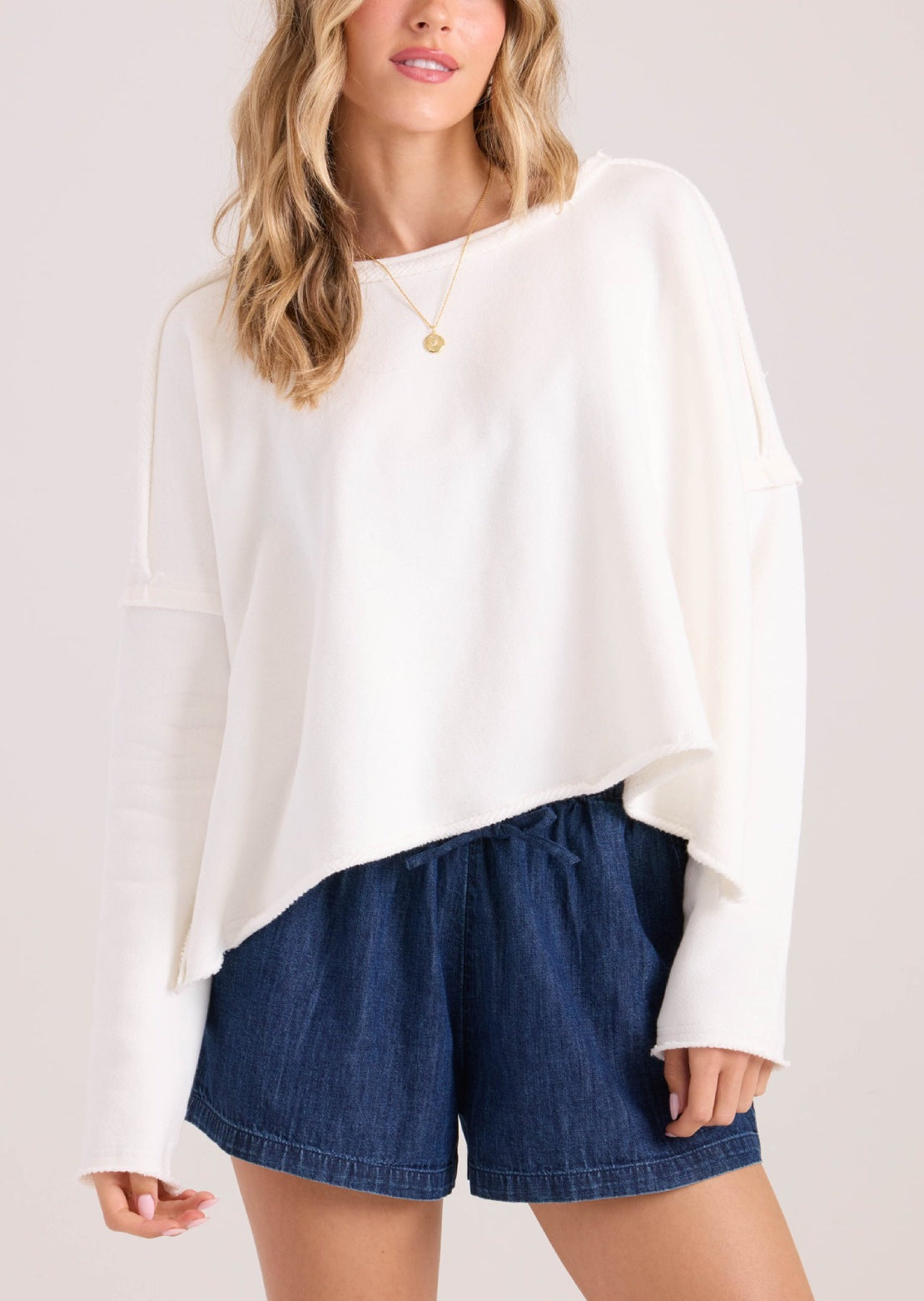 Volcom Women's Gnarly Sweatshirt Star White