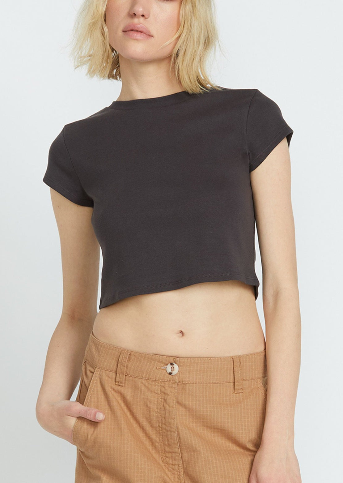 Volcom Women's Lil Baby T-Shirt Vintage Black