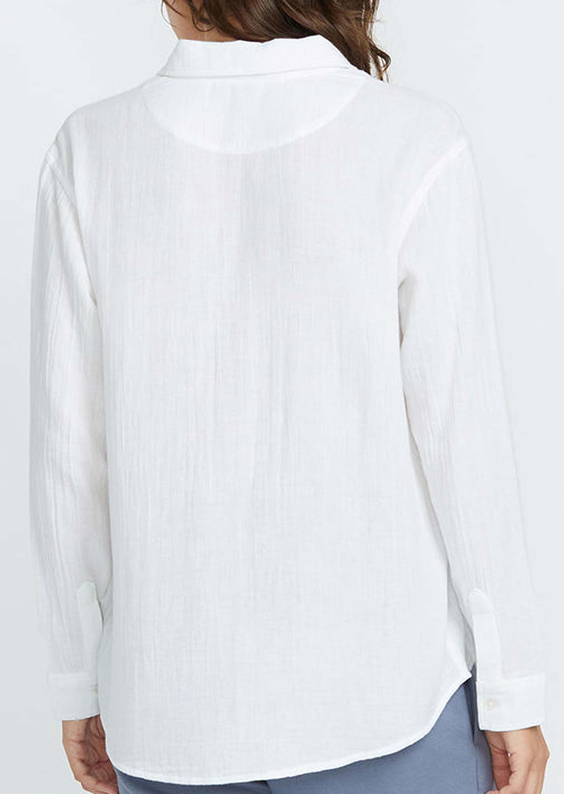 Volcom Women's Lil Button Up Shirt White