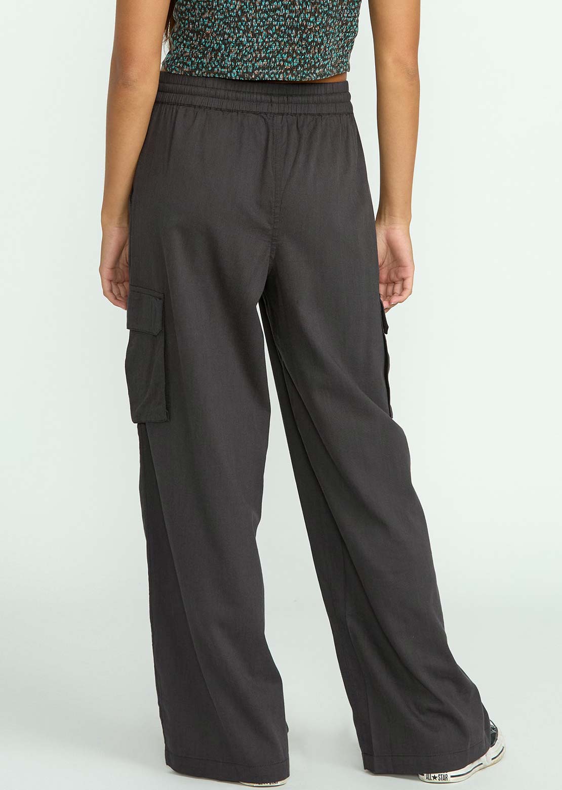 Volcom Women's Lived In Beach Pants Vintage Black