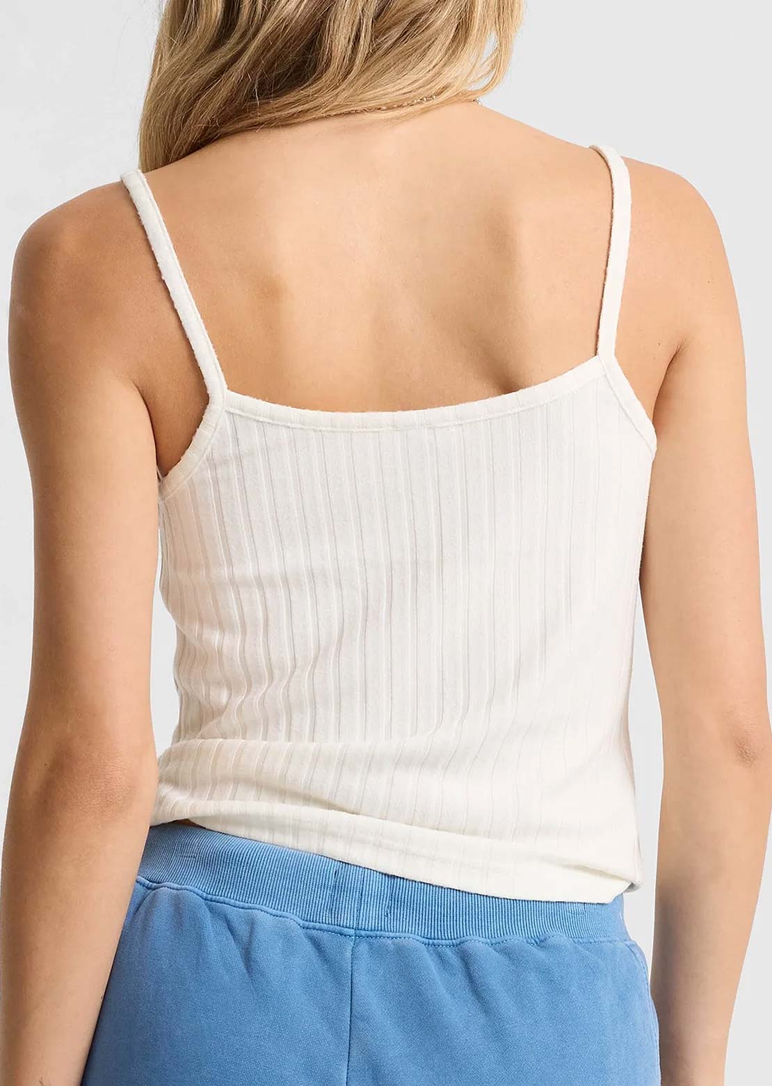 Volcom Women's Lived In Rib Tank Top Star White