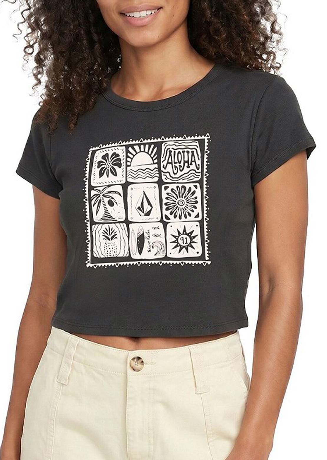 Volcom Women's Mahalo Code 1991 Mid T-Shirt