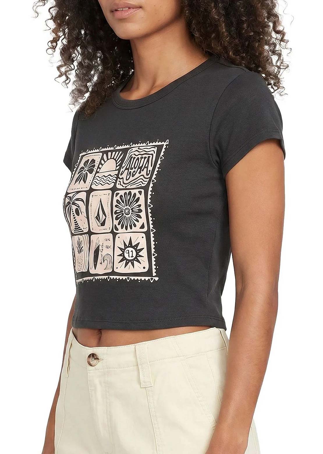 Volcom Women's Mahalo Code 1991 Mid T-Shirt