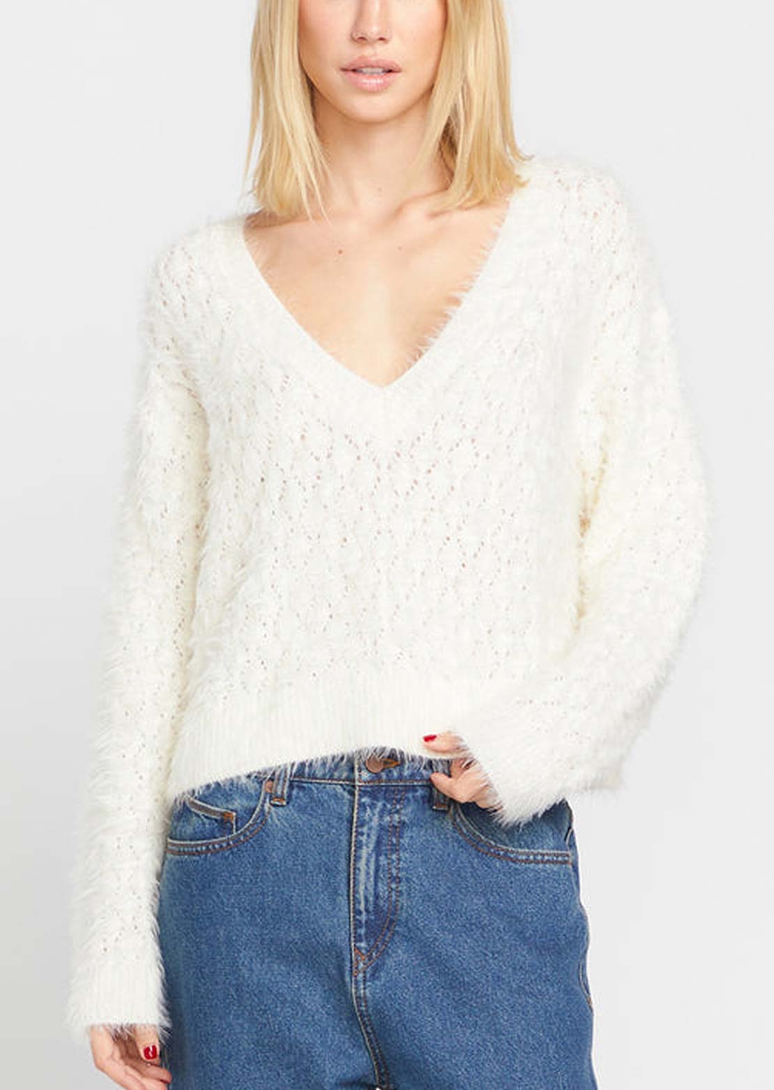 Volcom Women's Mesa Cove Sweater Star White