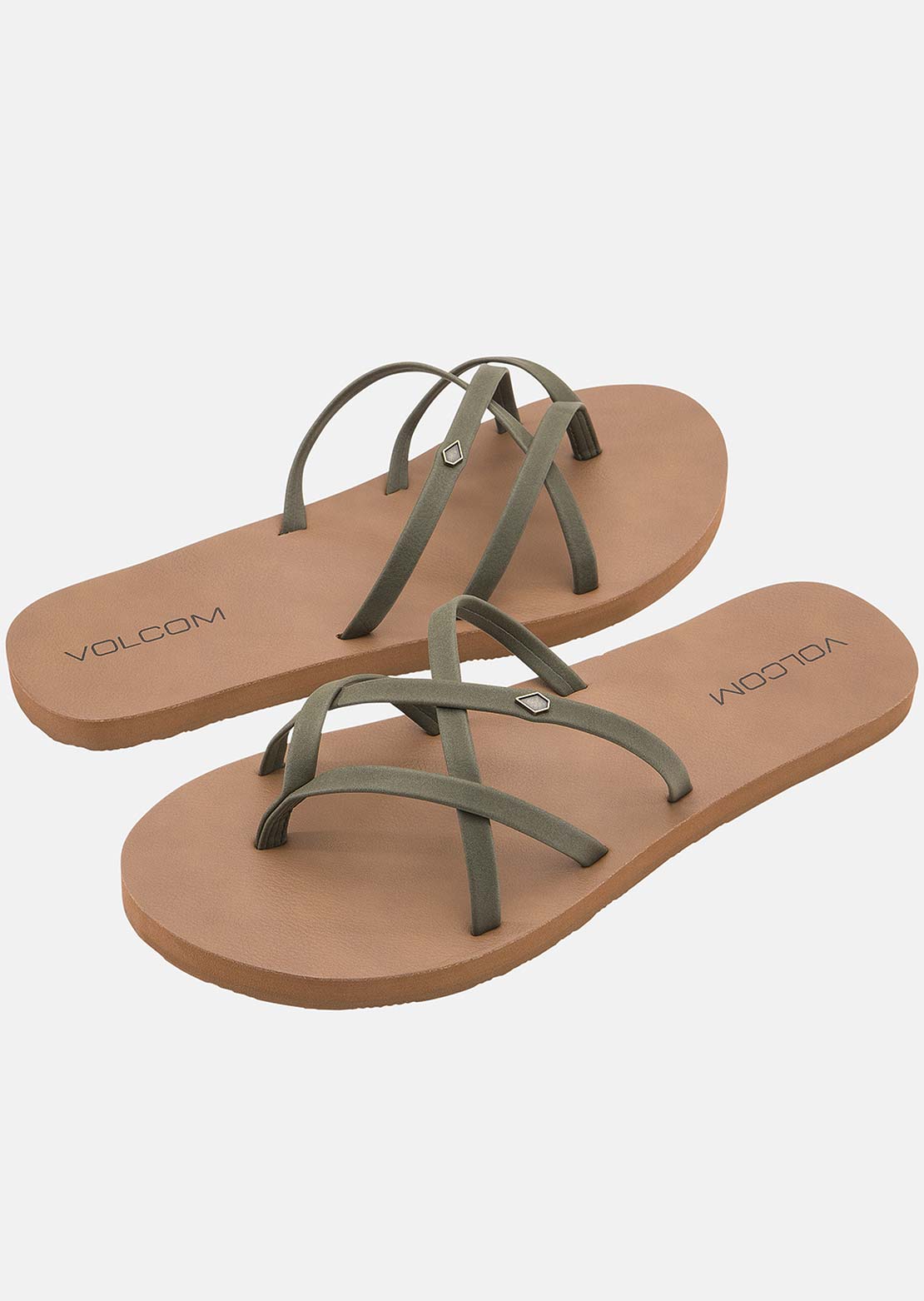 Volcom Women's New School II Sandals Olive