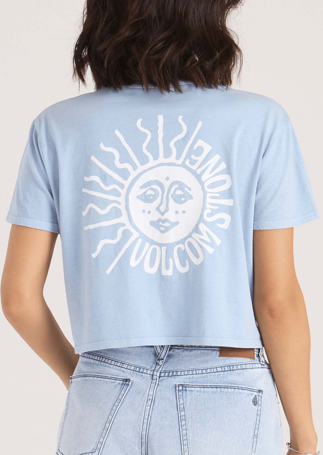 Volcom Women's Pocket Dial T-Shirt Charcoal Blue
