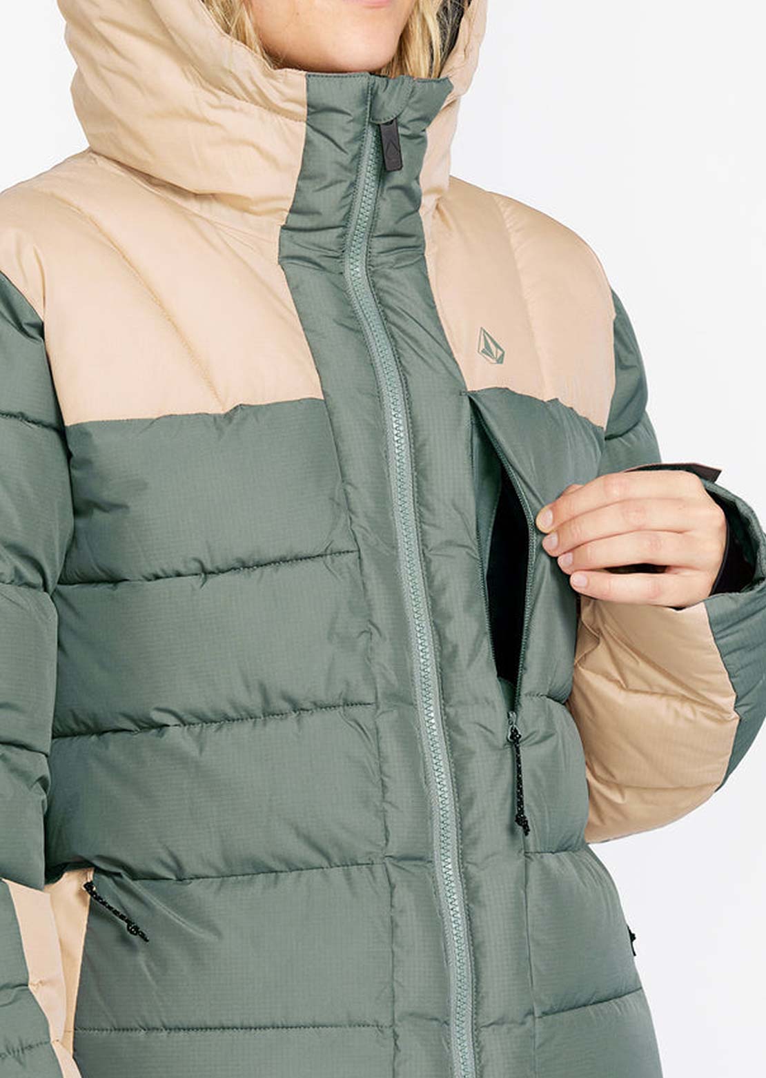 Volcom Women's Puffleup Jacket Lichen Green