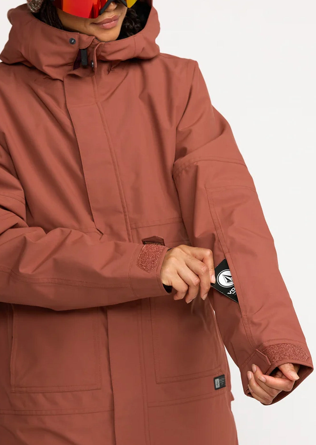 Volcom Women's QC Cruiser Insulated Parka Jacket Henna