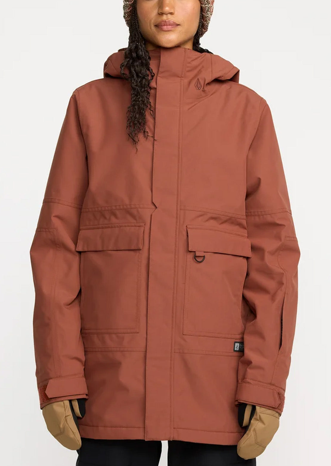 Volcom Women's QC Cruiser Insulated Parka Jacket Henna