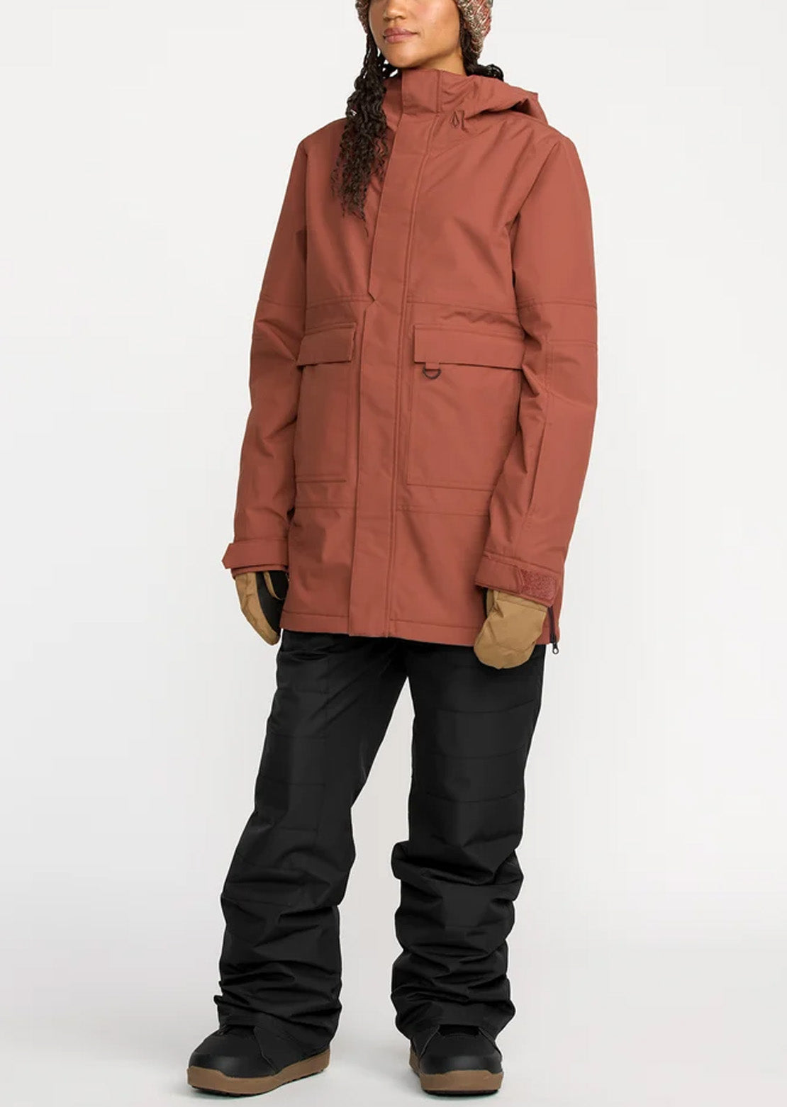 Volcom Women's QC Cruiser Insulated Parka Jacket Henna