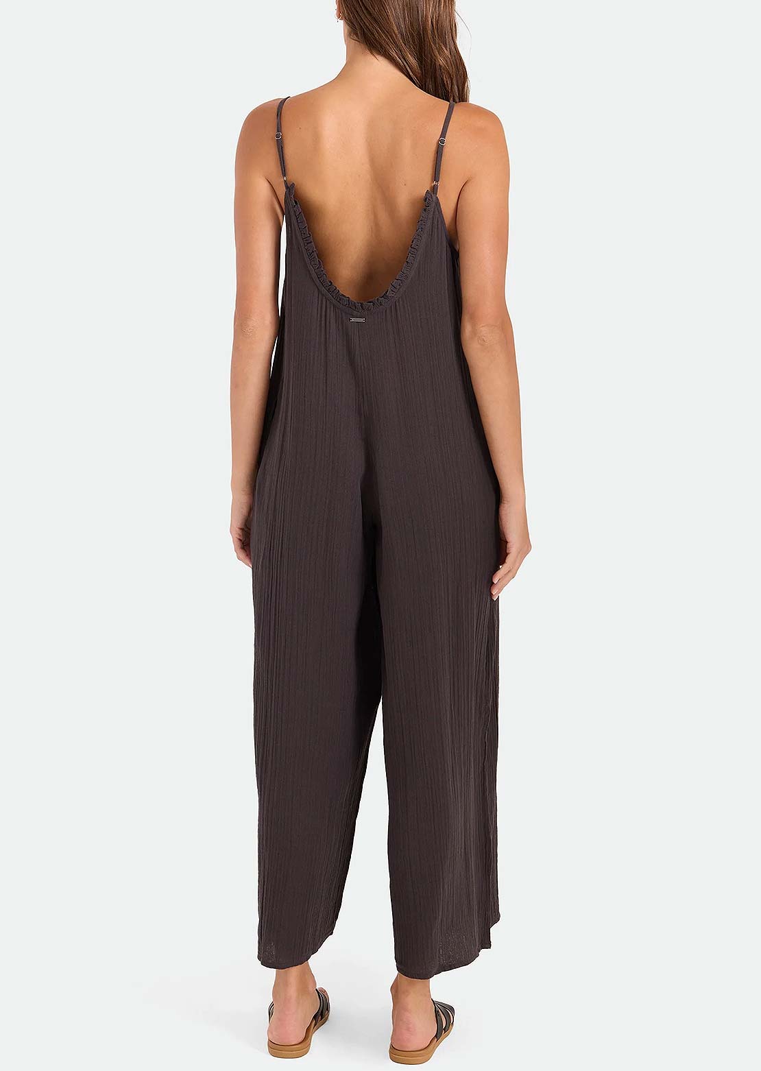 Volcom Women's Ruffle Up Romper Vintage Black