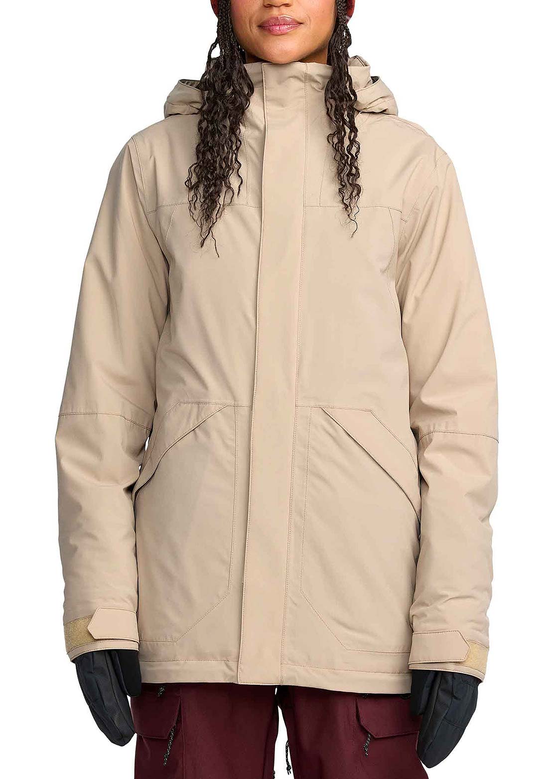 Volcom Women's Shelter 20K 3D Stretch Jacket Oatmeal