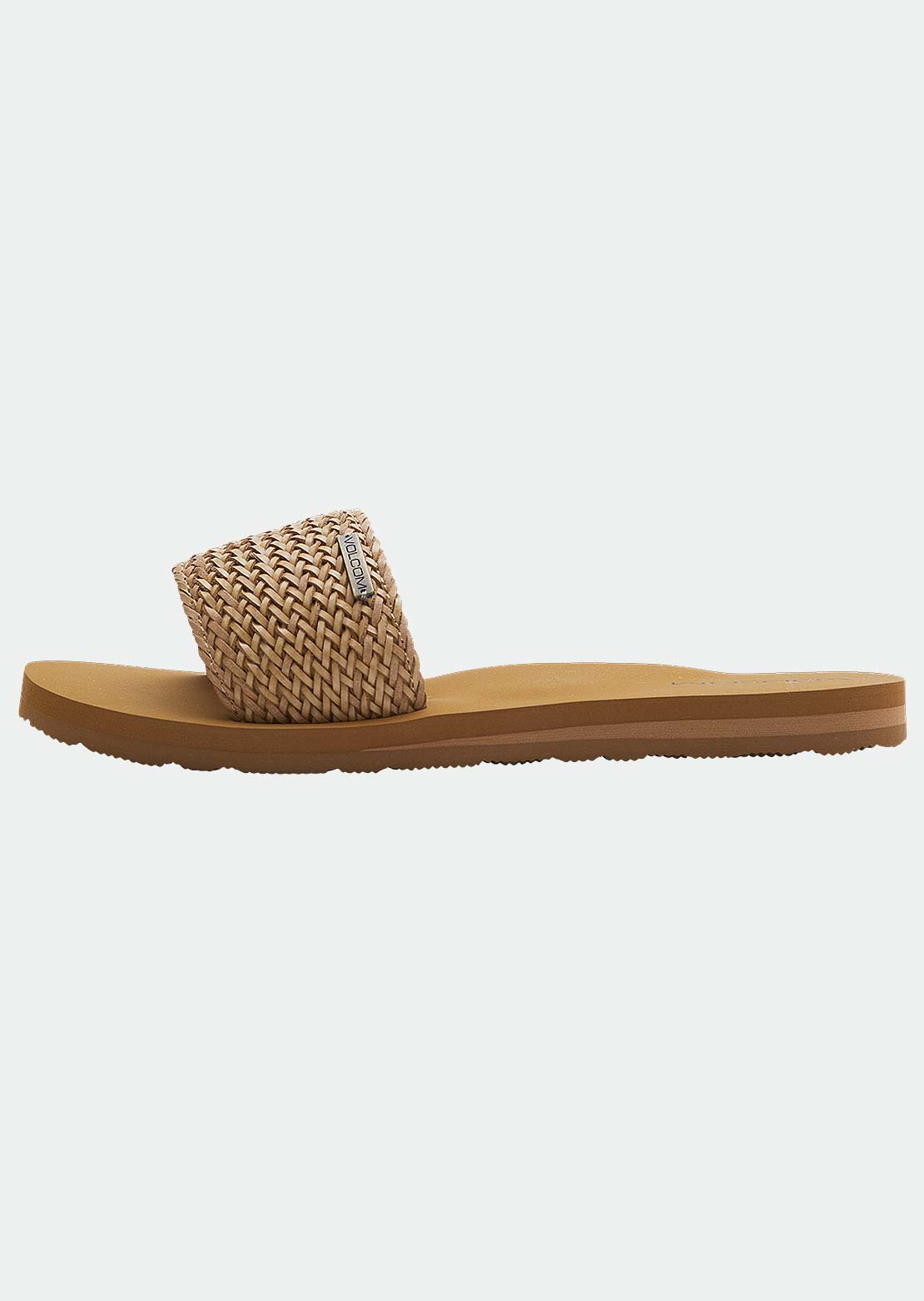 Volcom Women's Simple Braid Slides Cognac