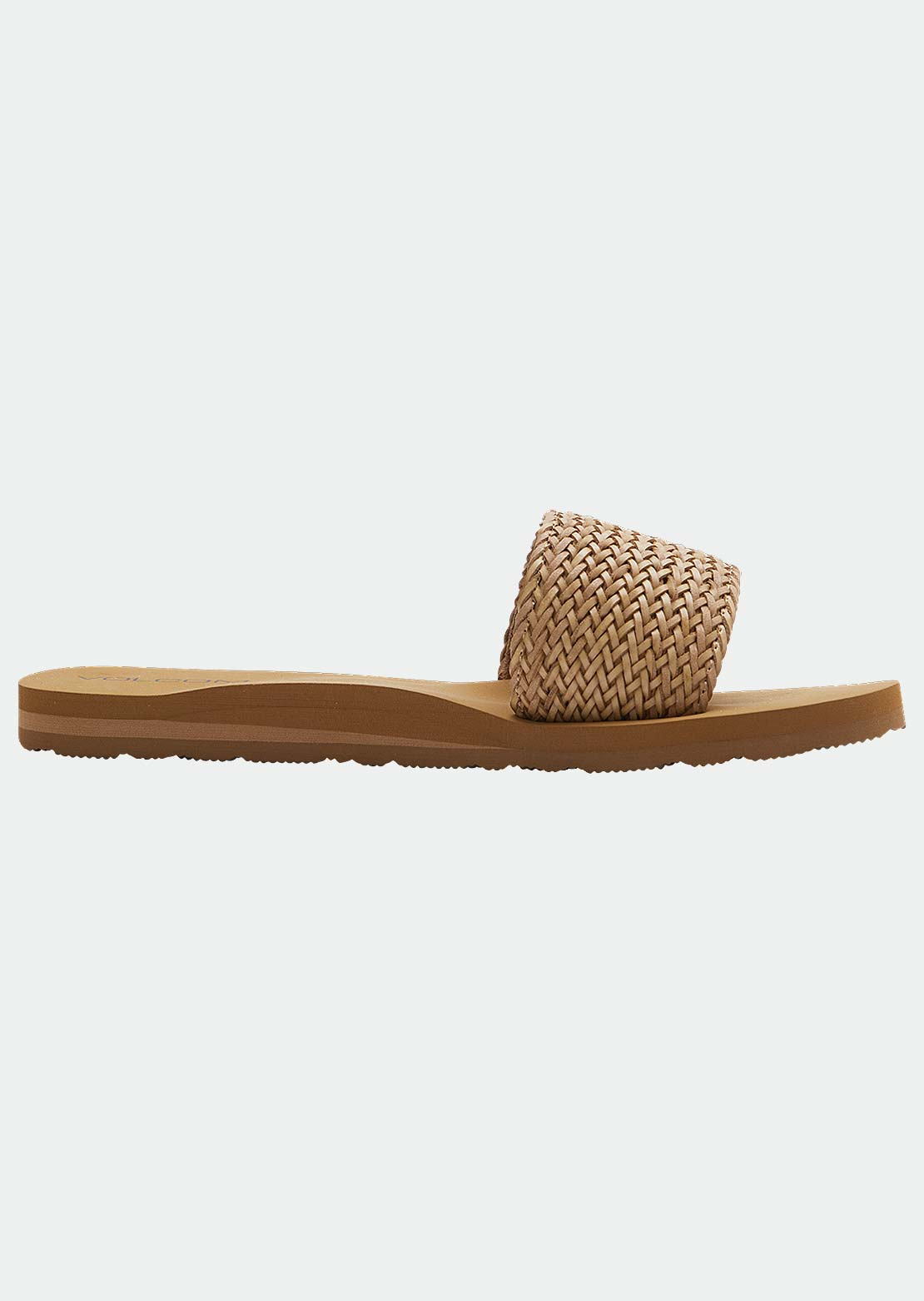 Volcom Women's Simple Braid Slides Cognac