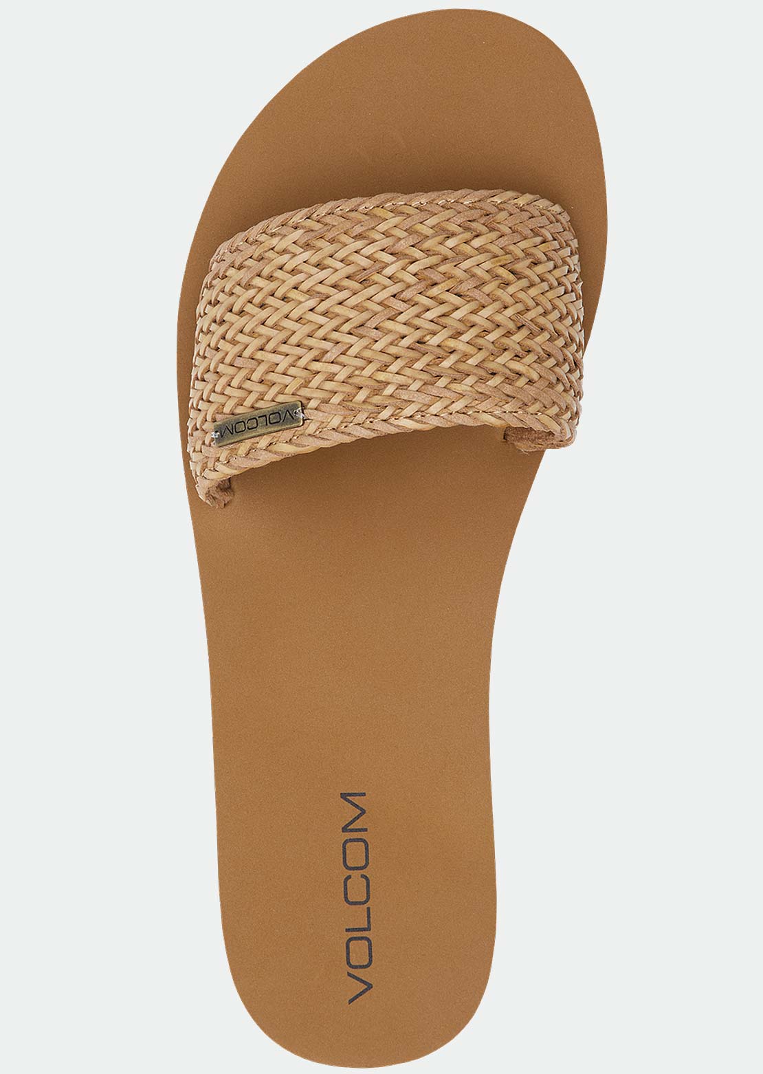 Volcom Women's Simple Braid Slides Cognac