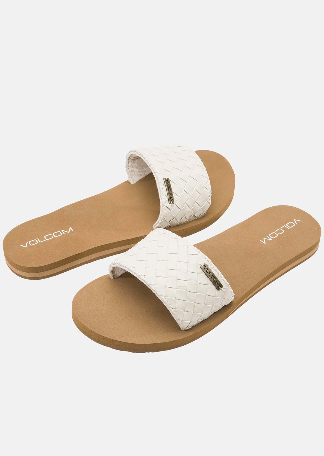 Volcom Women's Simple Braid Slides Cream