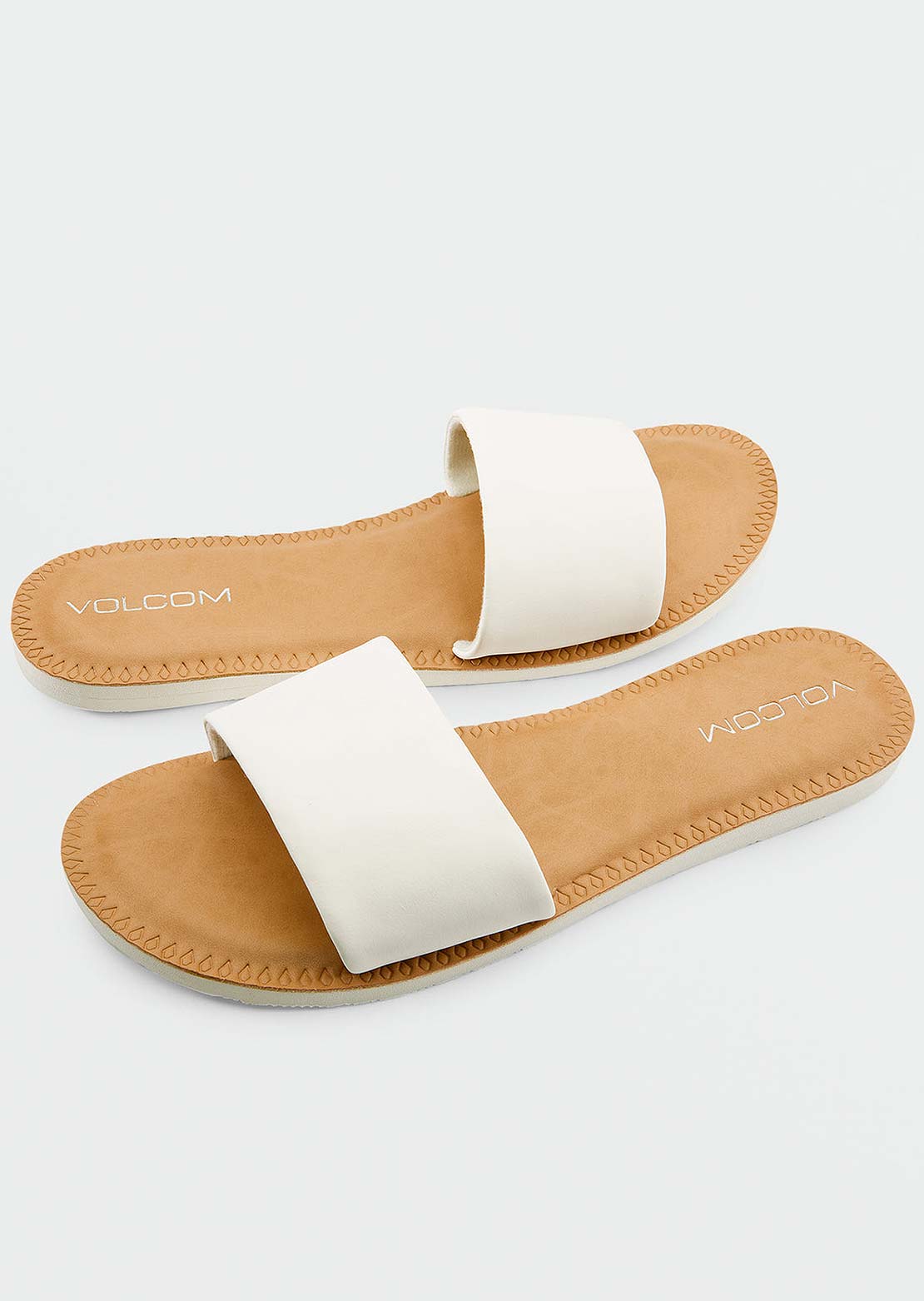 Volcom Women's Simple Slides White