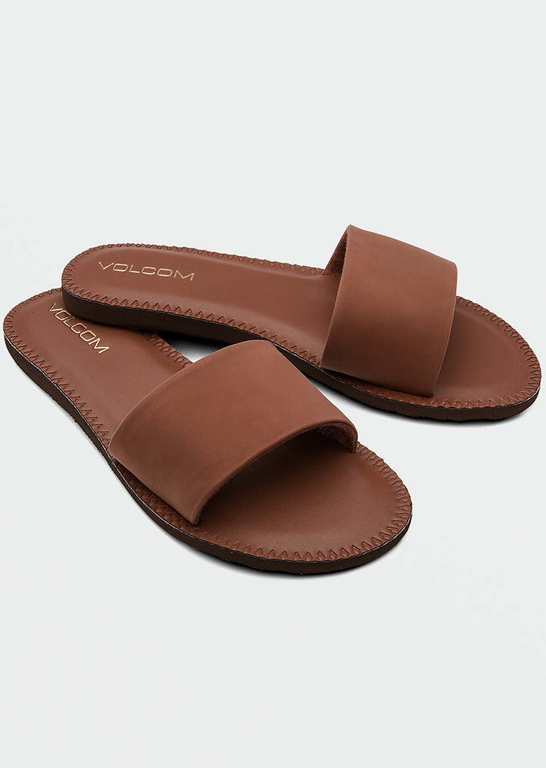 Volcom Women's Simple Slides Dark Chocolate