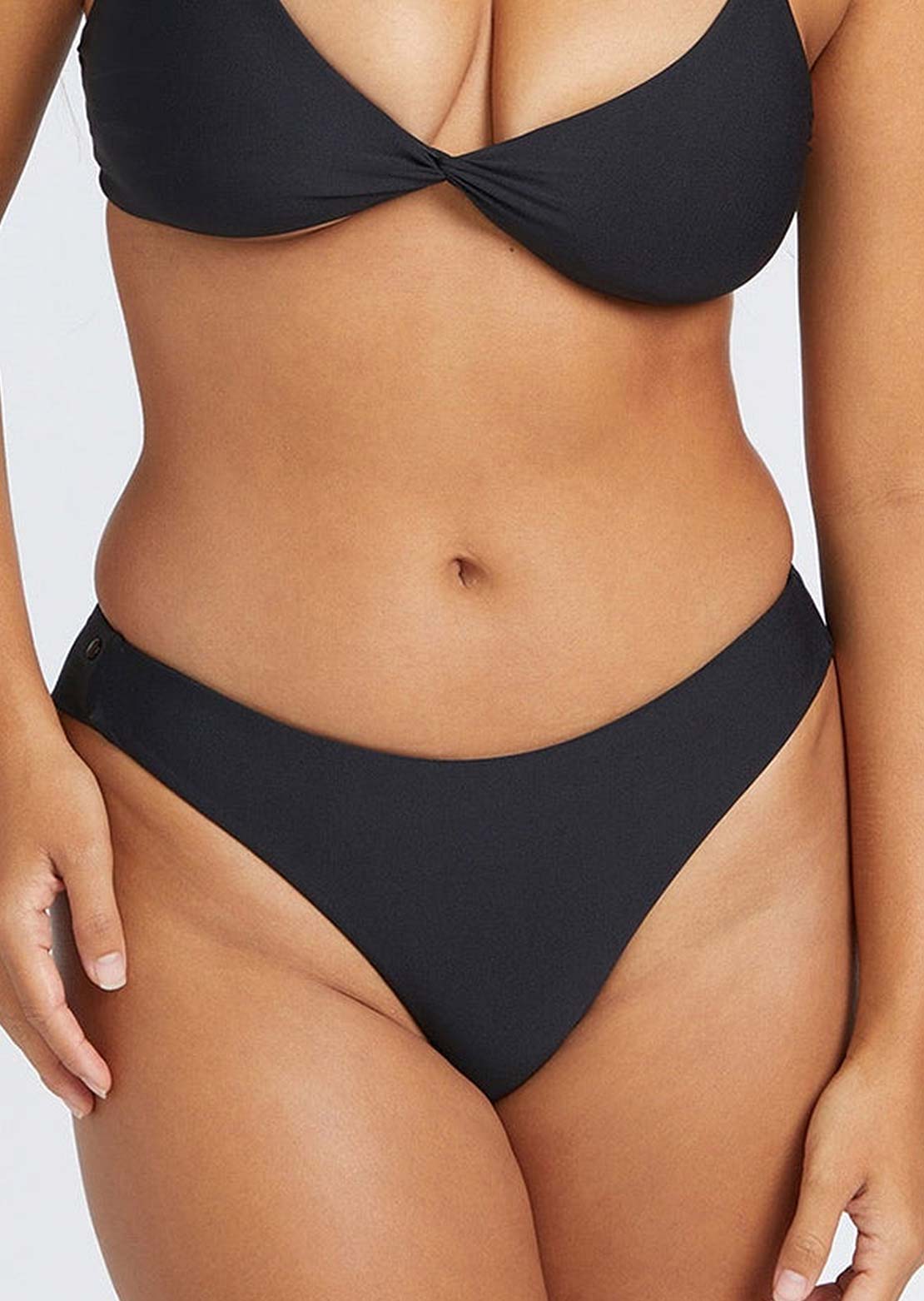 Volcom Women&#39;s Simply Seamless Cheekini Bikini Bottom Black