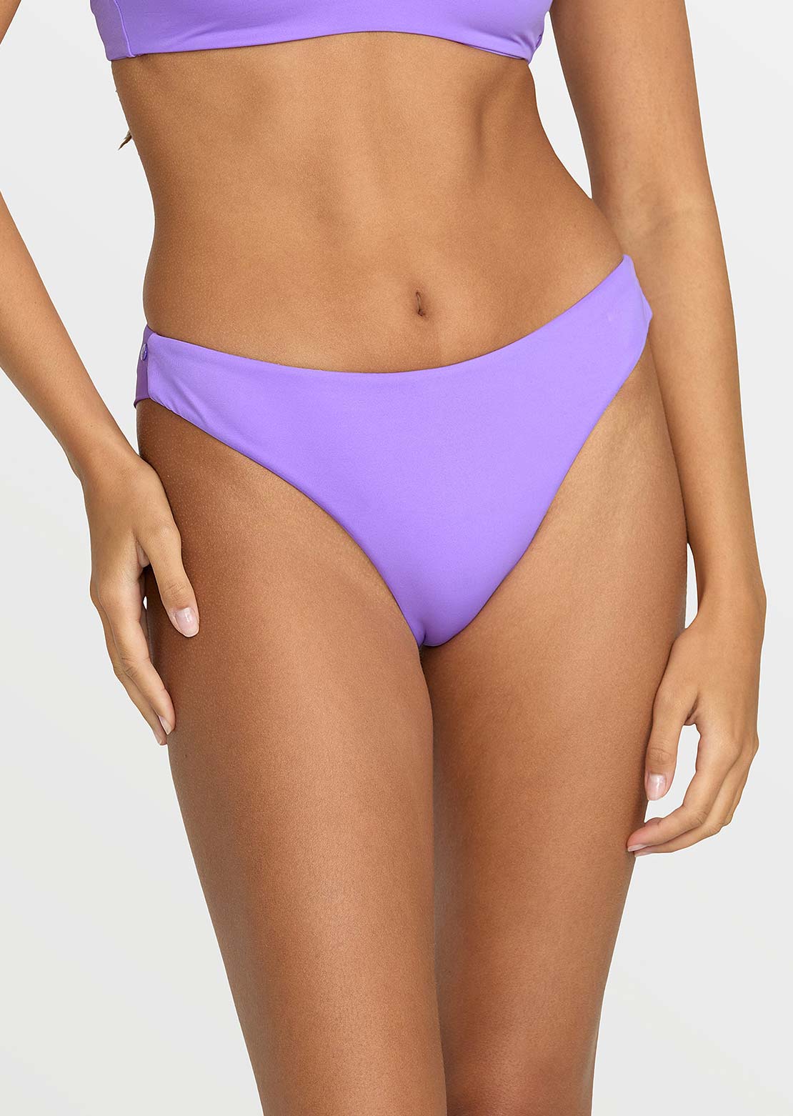 Volcom Women's Simply Seamless Cheekini Bikini Bottom Purple Passion