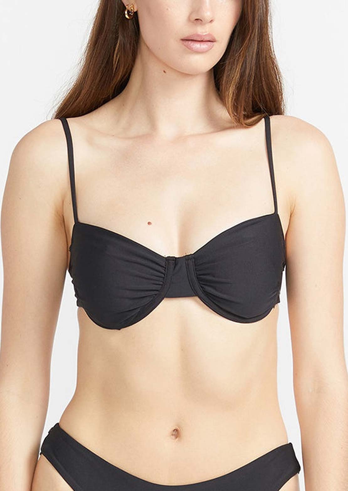 Volcom Women&#39;s Simply Seamless Uwire Bikini Top Black