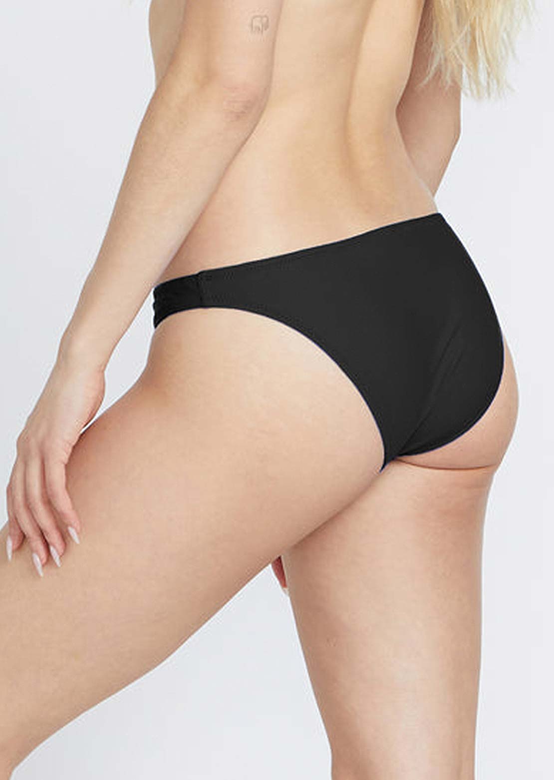 Volcom Women's Simply Solid Full Bikini Bottom Black