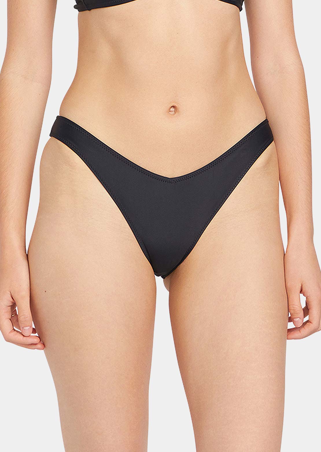 Volcom Women's Simply Solid V Bikini Bottom Black