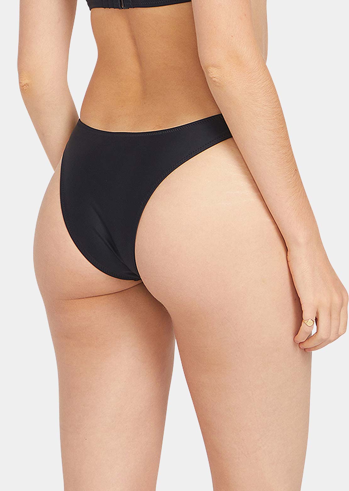 Volcom Women's Simply Solid V Bikini Bottom Black