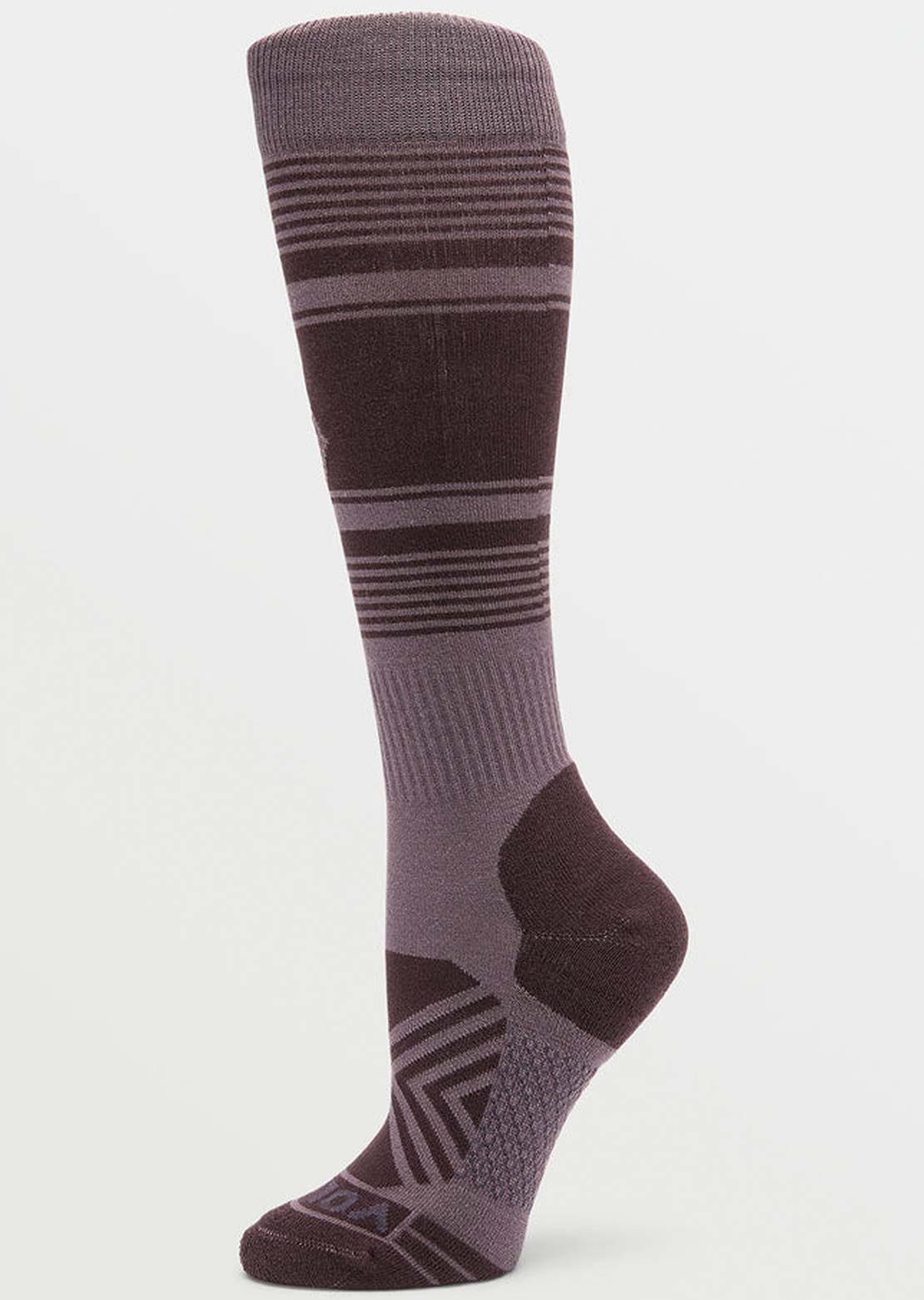 Volcom Women's Stone Lines OTC Socks Dusty Lavender