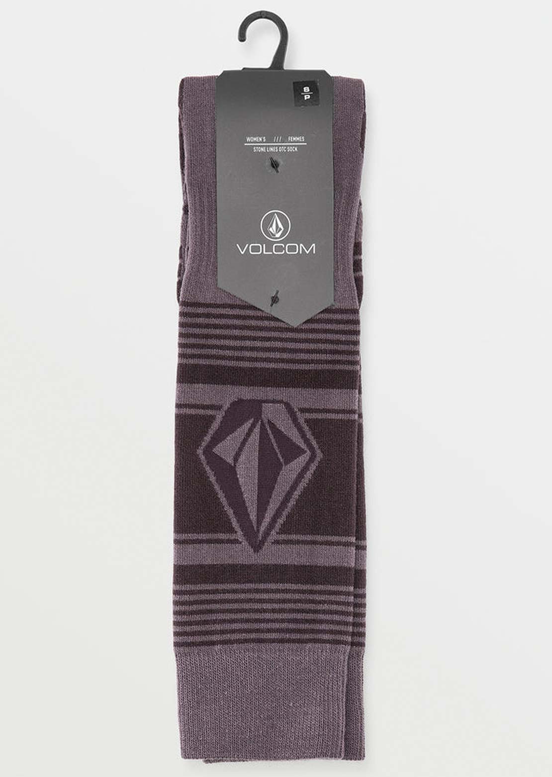 Volcom Women's Stone Lines OTC Socks Dusty Lavender