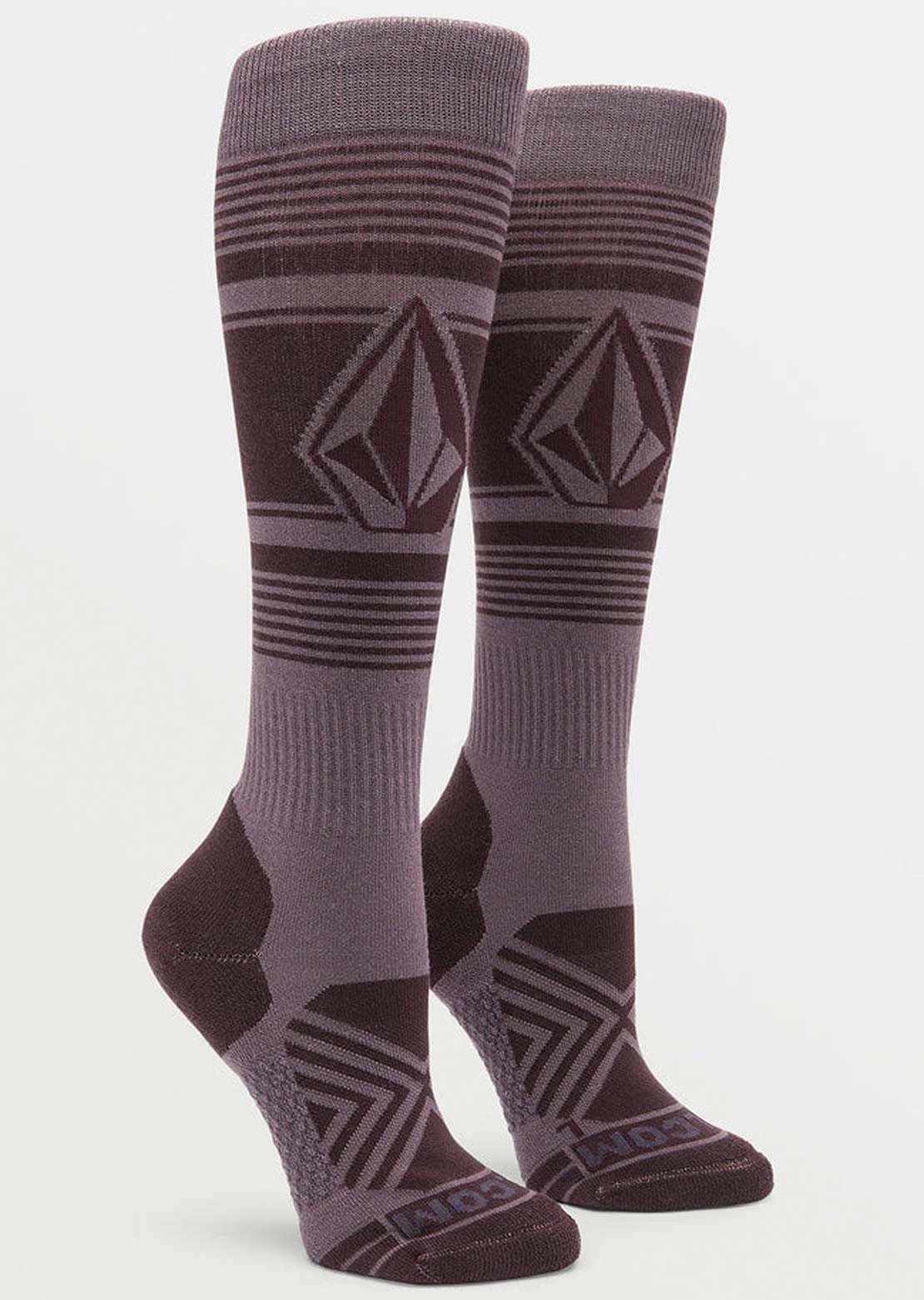 Volcom Women's Stone Lines OTC Socks Dusty Lavender