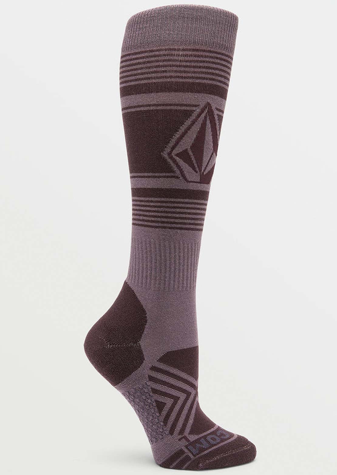 Volcom Women's Stone Lines OTC Socks Dusty Lavender