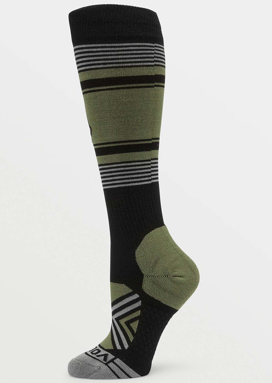 Volcom Women's Stone Lines OTC Socks Lichen Green