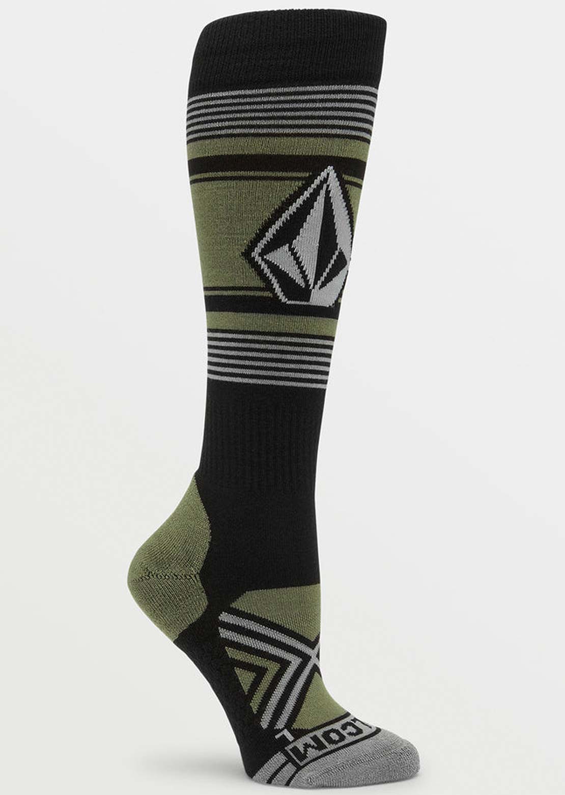 Volcom Women's Stone Lines OTC Socks Lichen Green