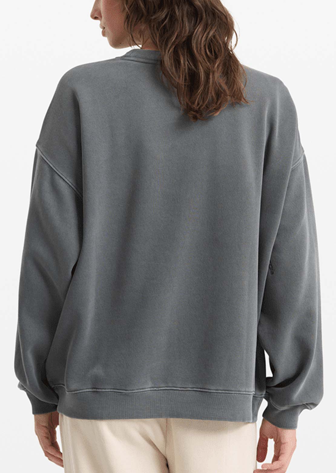 Volcom Women's Stone Soft Crewneck Sweatshirt Charcoal