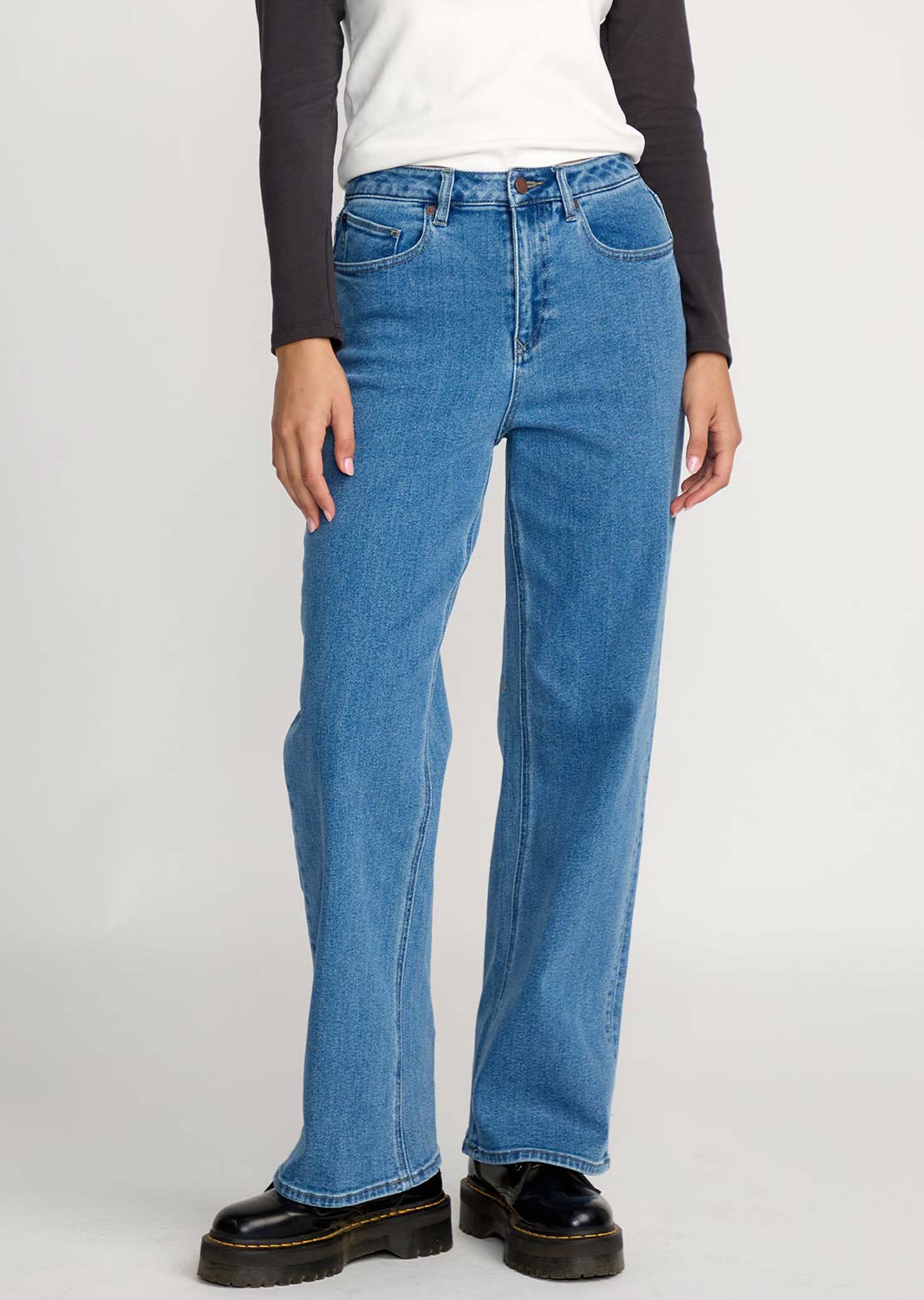 Volcom Women's Stoned BF Hirise Pant Deep River Blues