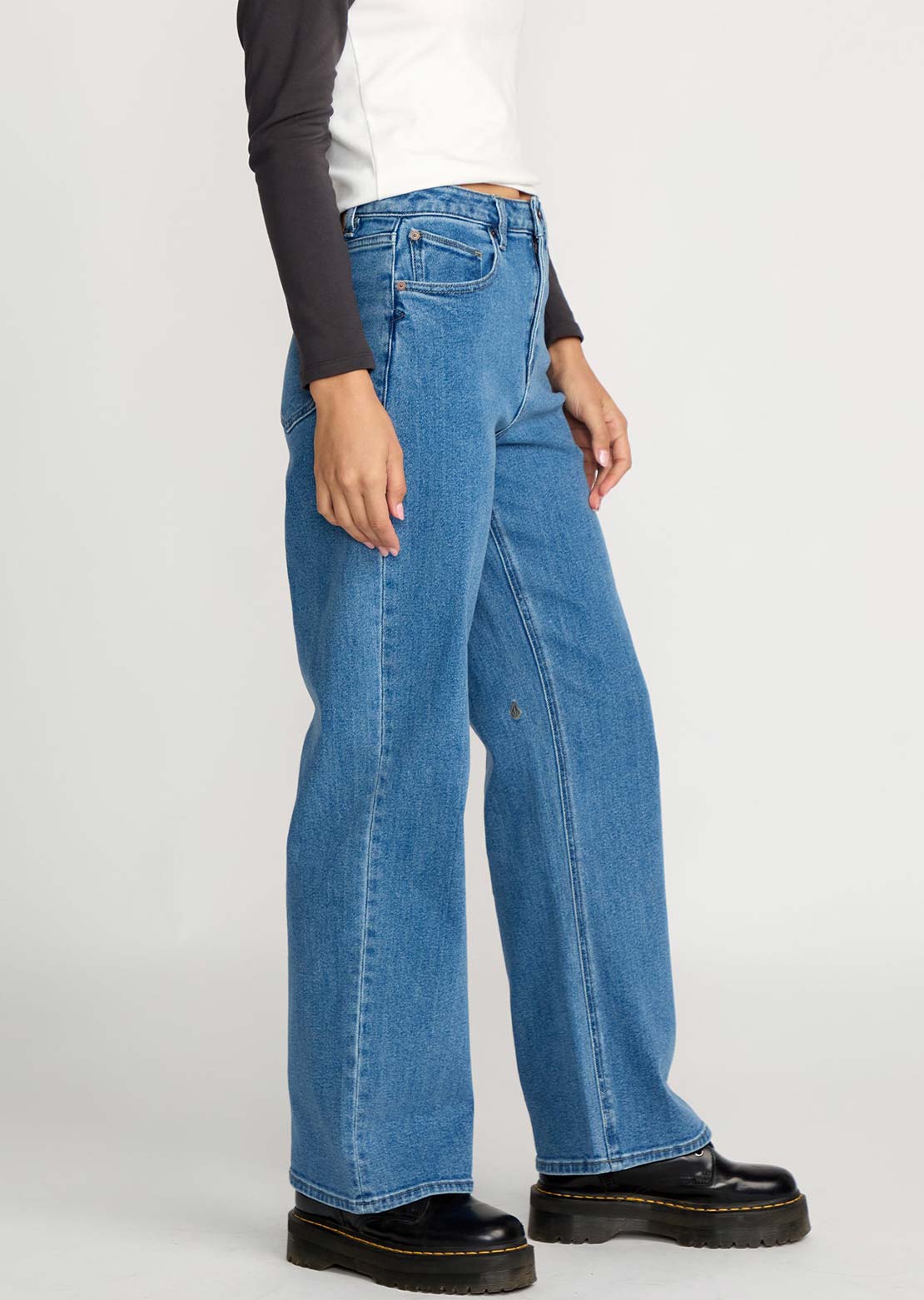 Volcom Women's Stoned BF Hirise Pant Deep River Blues