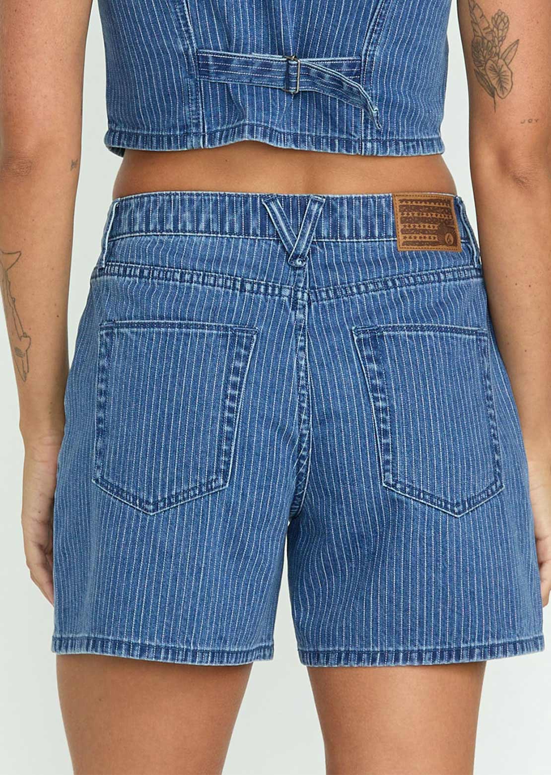 Volcom Women's Stoned BF Shorts Stripe