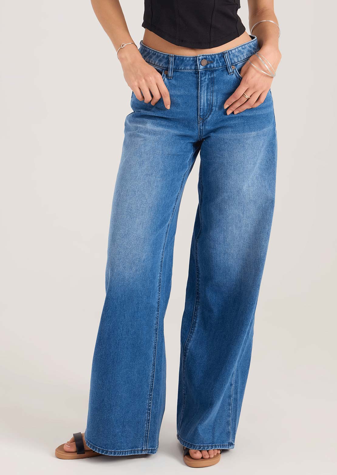 Volcom Women's Stoned Boyfriend Lowrise Denim Pants White Blue