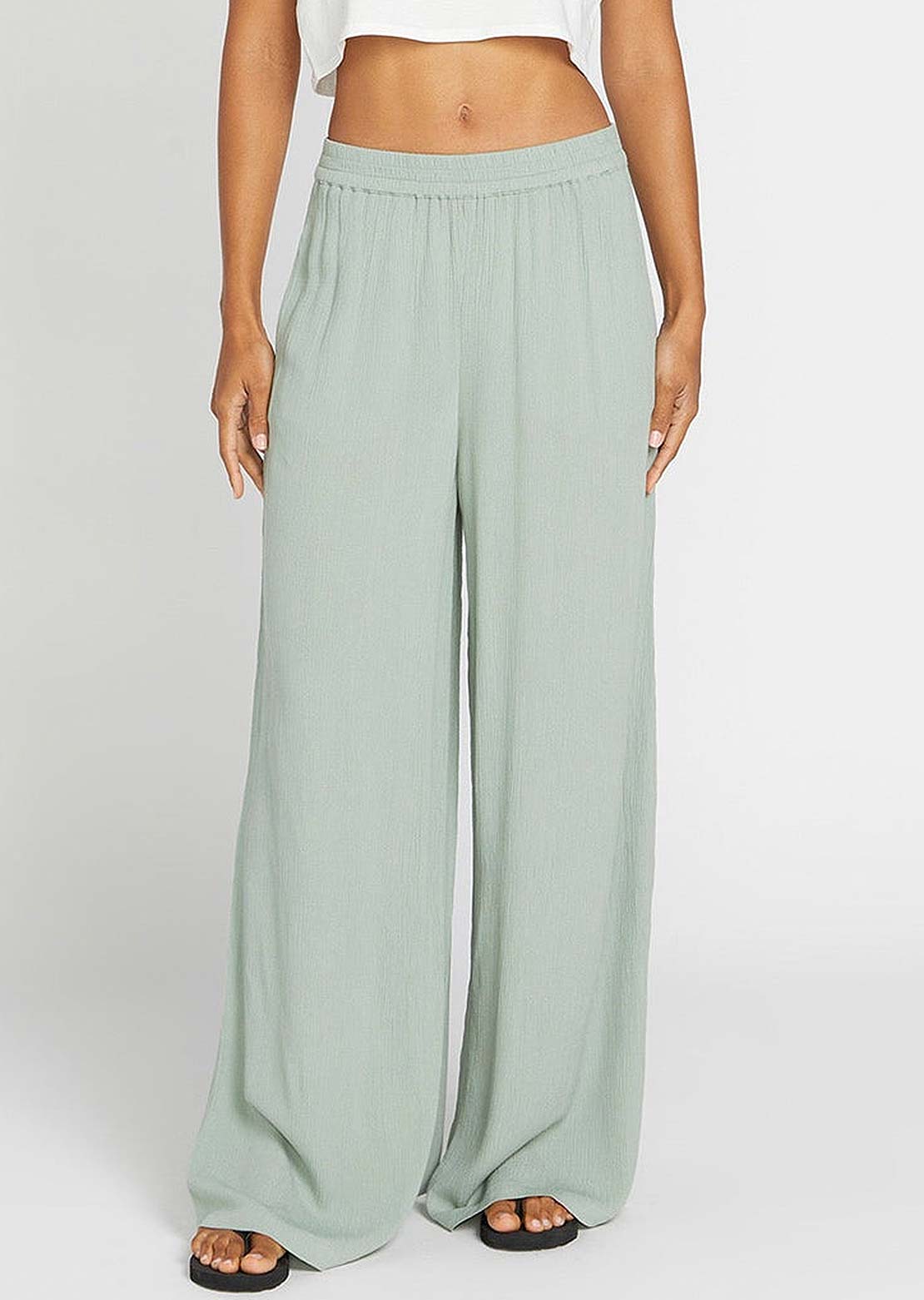 Volcom Women&#39;s Stoneshine Junki Pants Sea Glass
